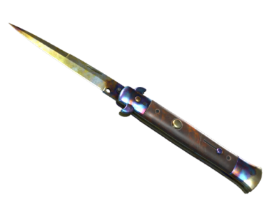 Stiletto Knife | Case Hardened ( Well-Worn)